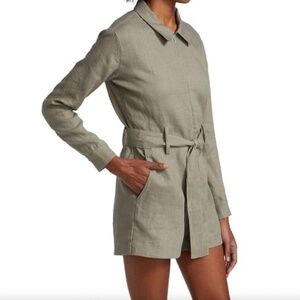 Rivet Utility Trendsetter Belted Linen Romper